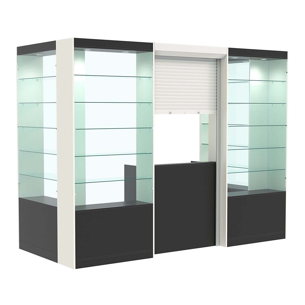 П-образный павильон №4-5П (3,24 кв.м) Черный и Белый