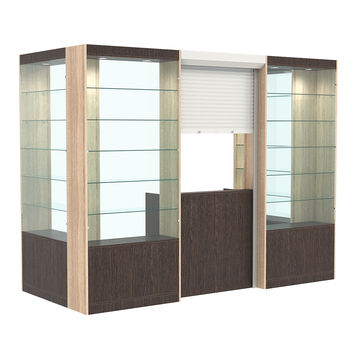 П-образный павильон №4-5П (3,24 кв.м) Дуб Венге и Дуб Сонома