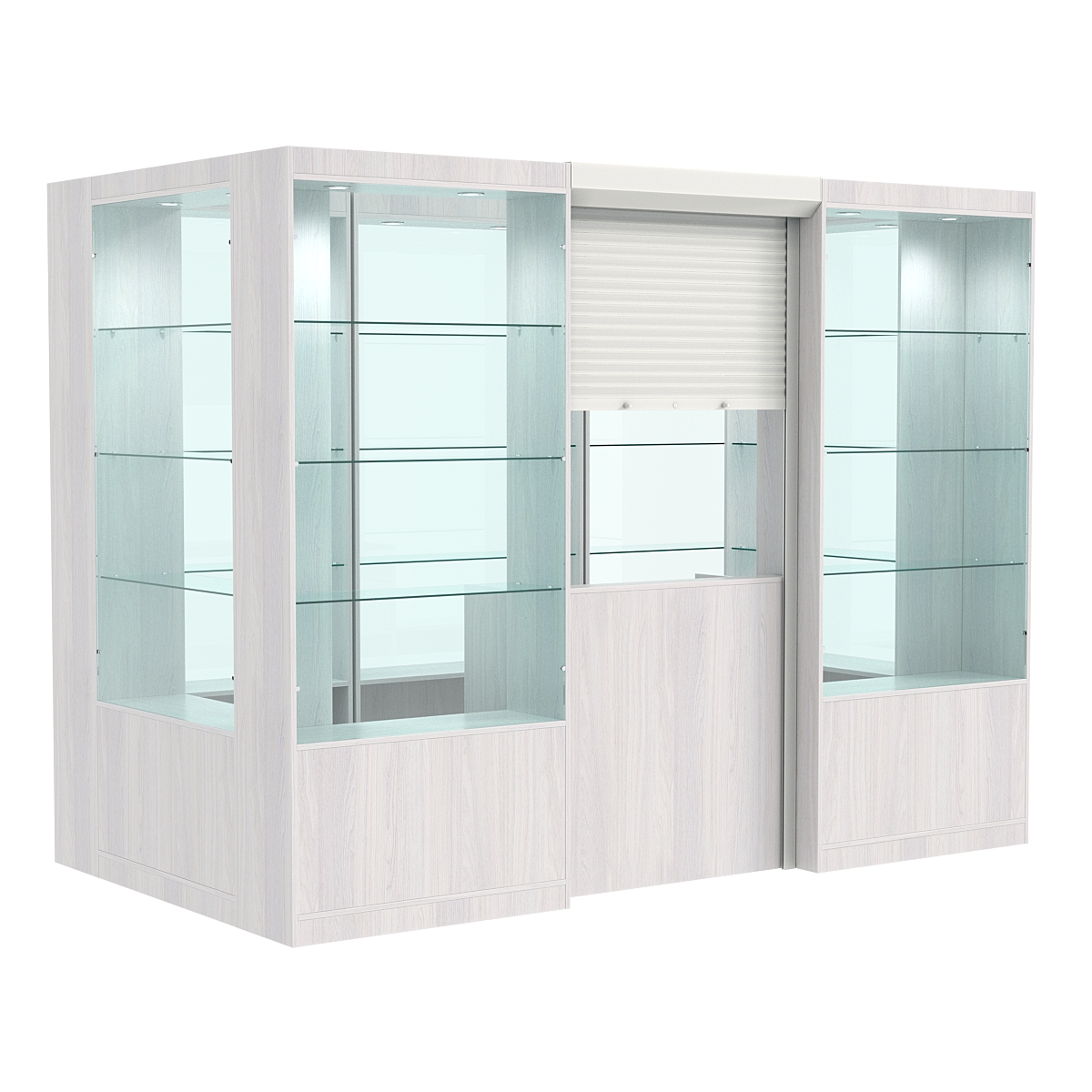 Островной павильон №5-3П (4,05 кв.м) Ясень Анкор светлый