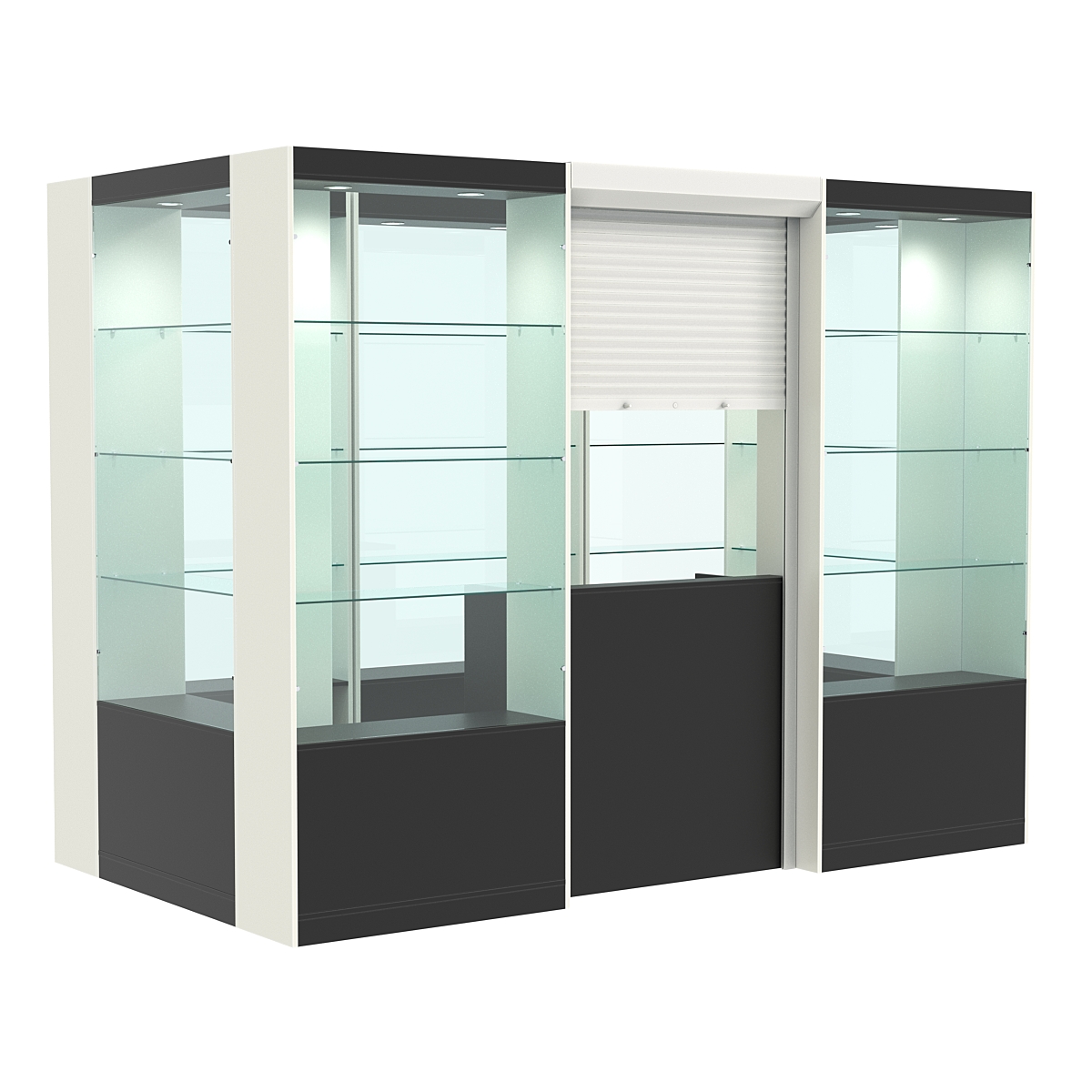 Островной павильон №5-3П (4,05 кв.м) Черный и Белый