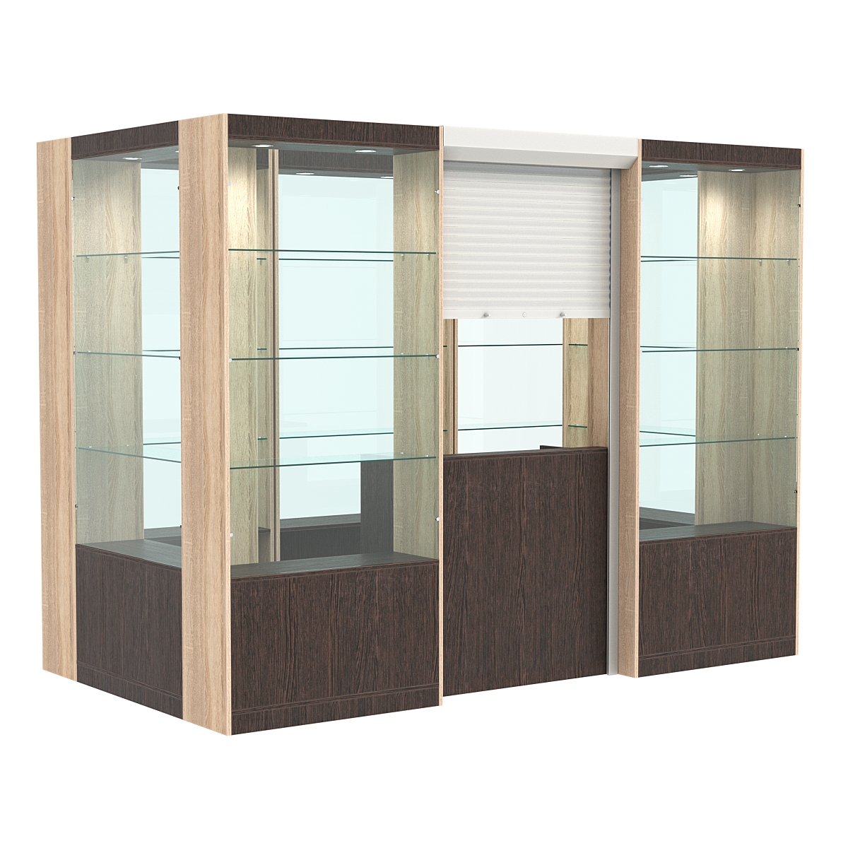 Островной павильон №5-3П (4,05 кв.м) Дуб Венге и Дуб Сонома