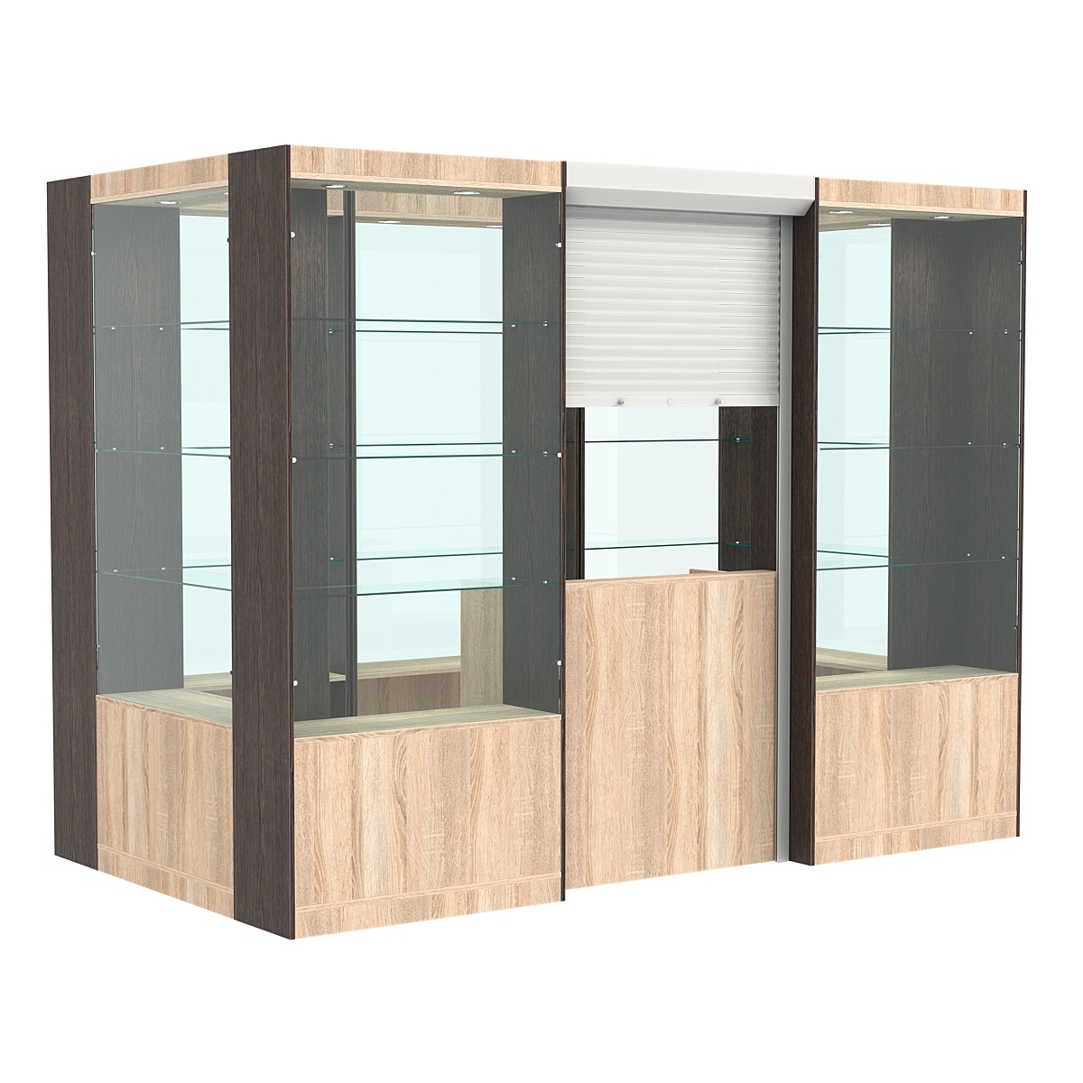 Островной павильон №5-3П (4,05 кв.м) Дуб Сонома + Дуб Венге