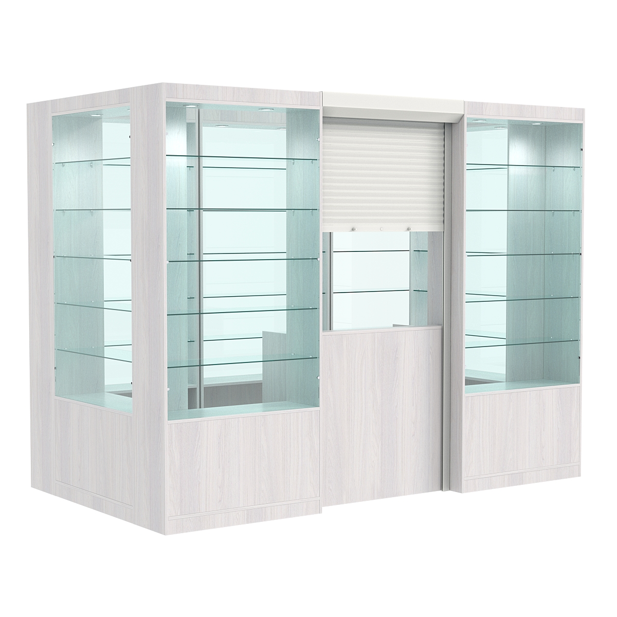 Островной павильон №5-5П (4,05 кв.м) Ясень Анкор светлый