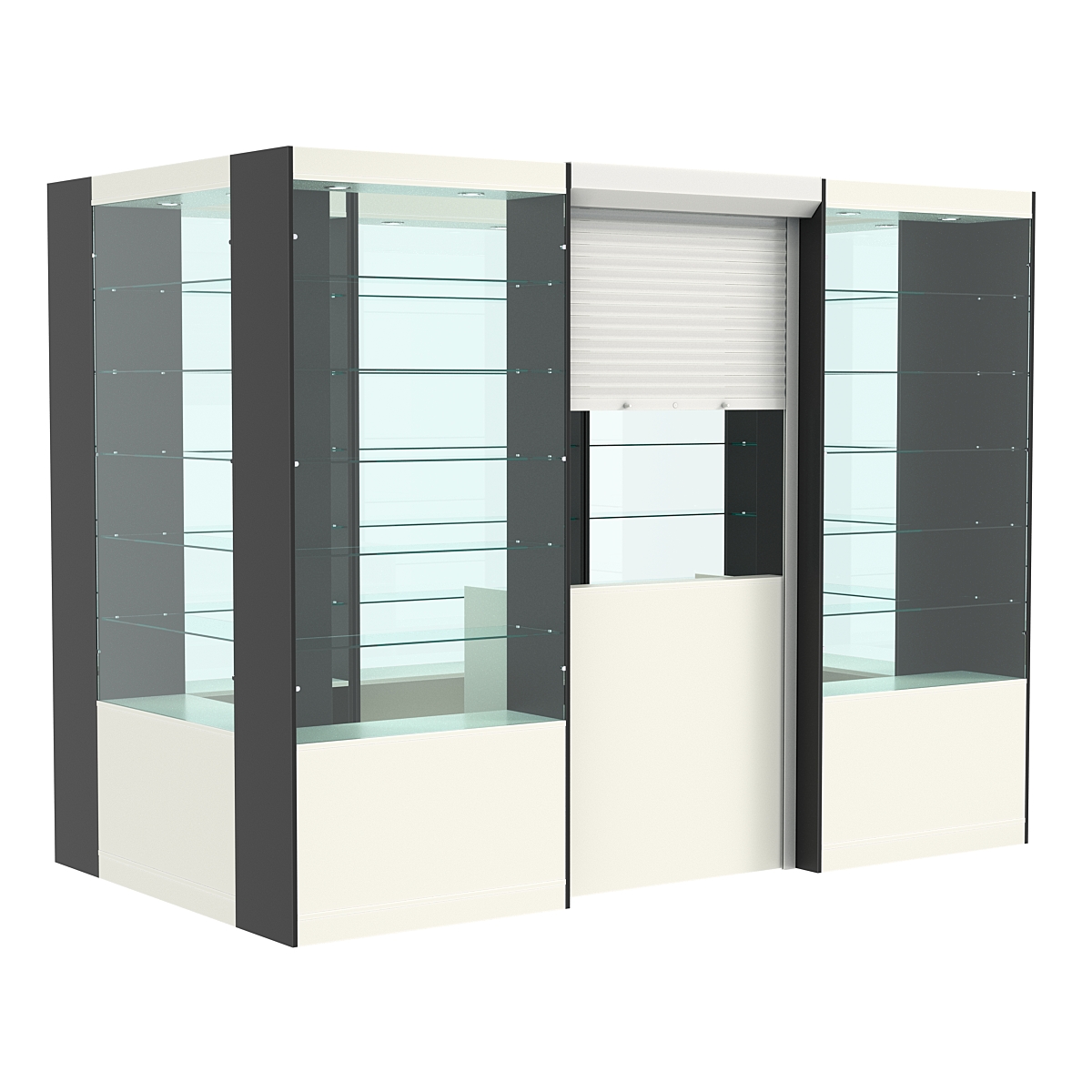 Островной павильон №5-5П (4,05 кв.м) Белый и Черный