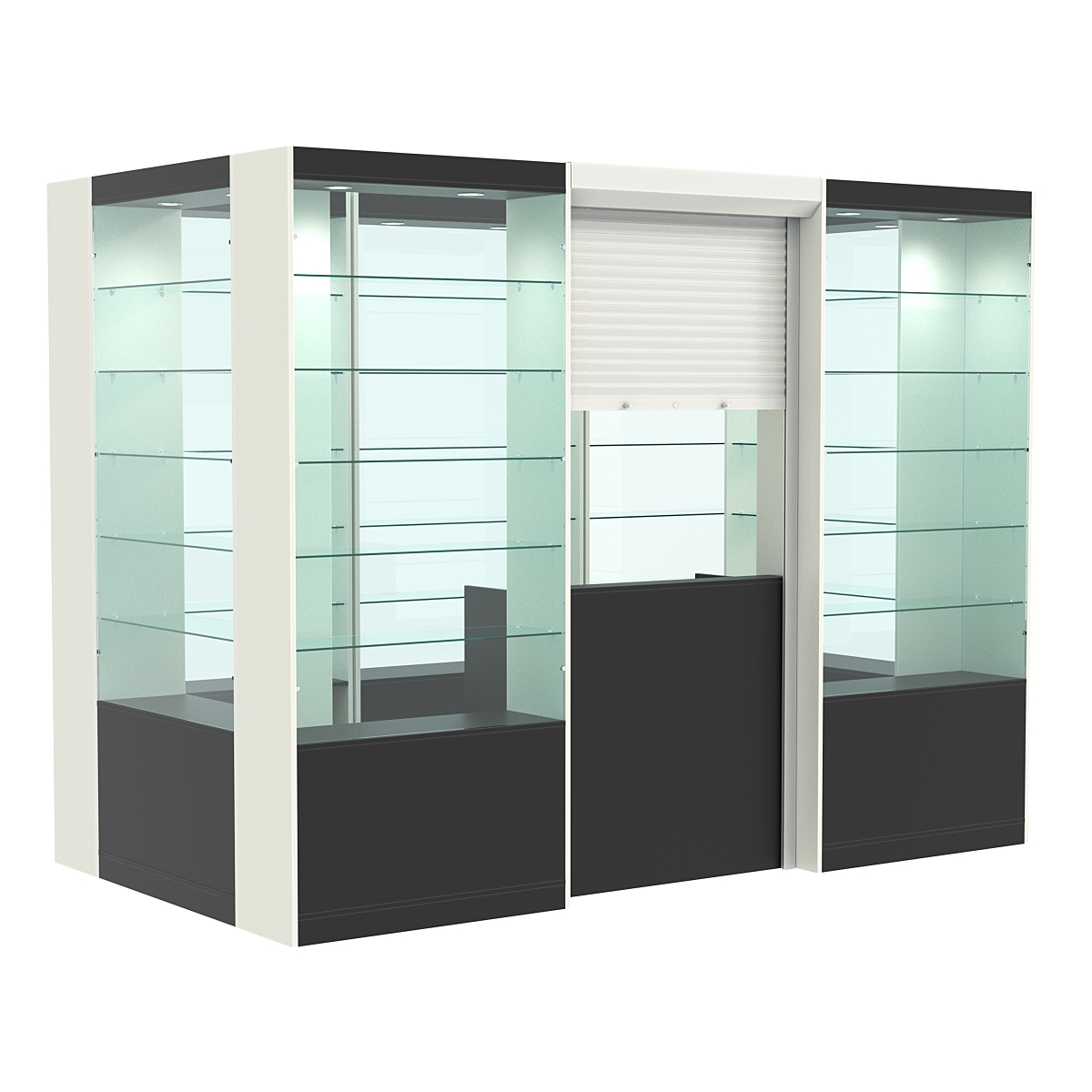 Островной павильон №5-5П (4,05 кв.м) Черный и Белый