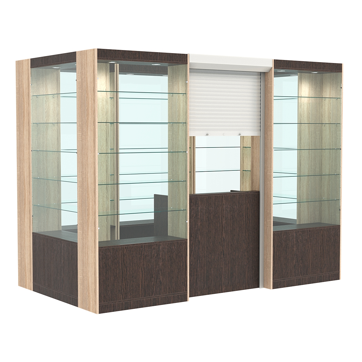 Островной павильон №5-5П (4,05 кв.м) Дуб Венге и Дуб Сонома