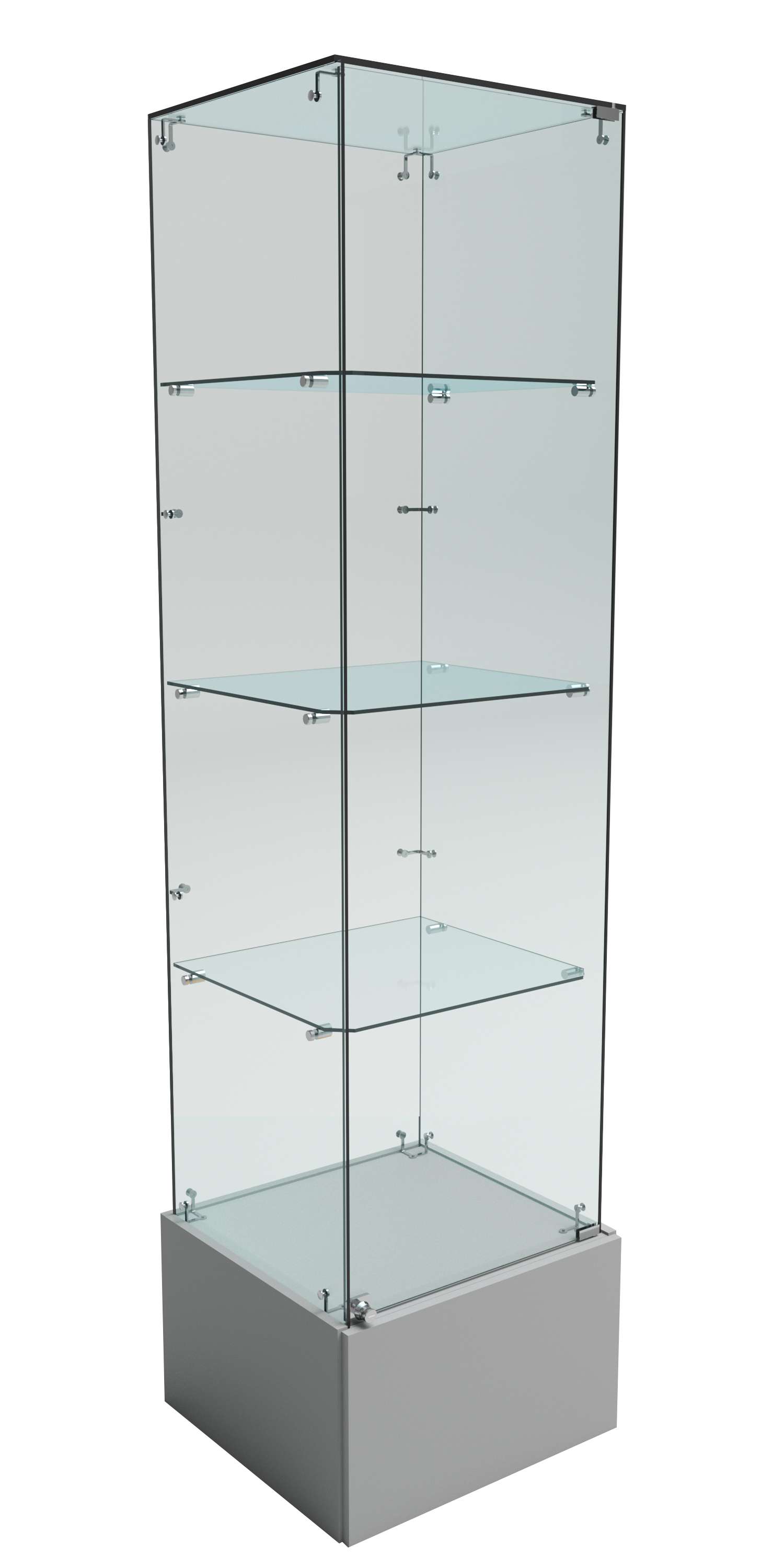 Витрина ИСТРА №10 стаканчик (задняя стенка - стекло) Серый