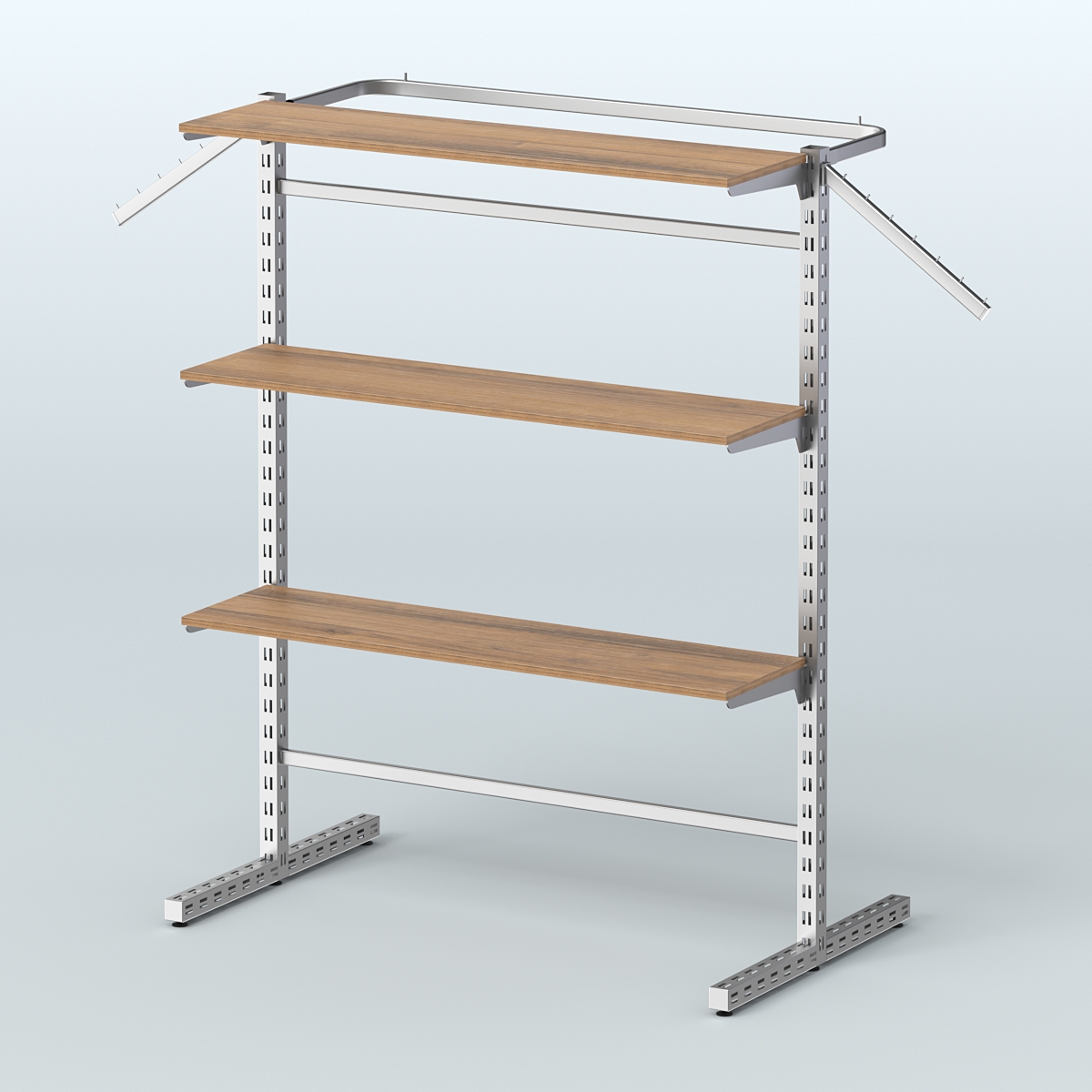 Система ЭЛЕГАНТ островная с полками ДСП №13в Орех