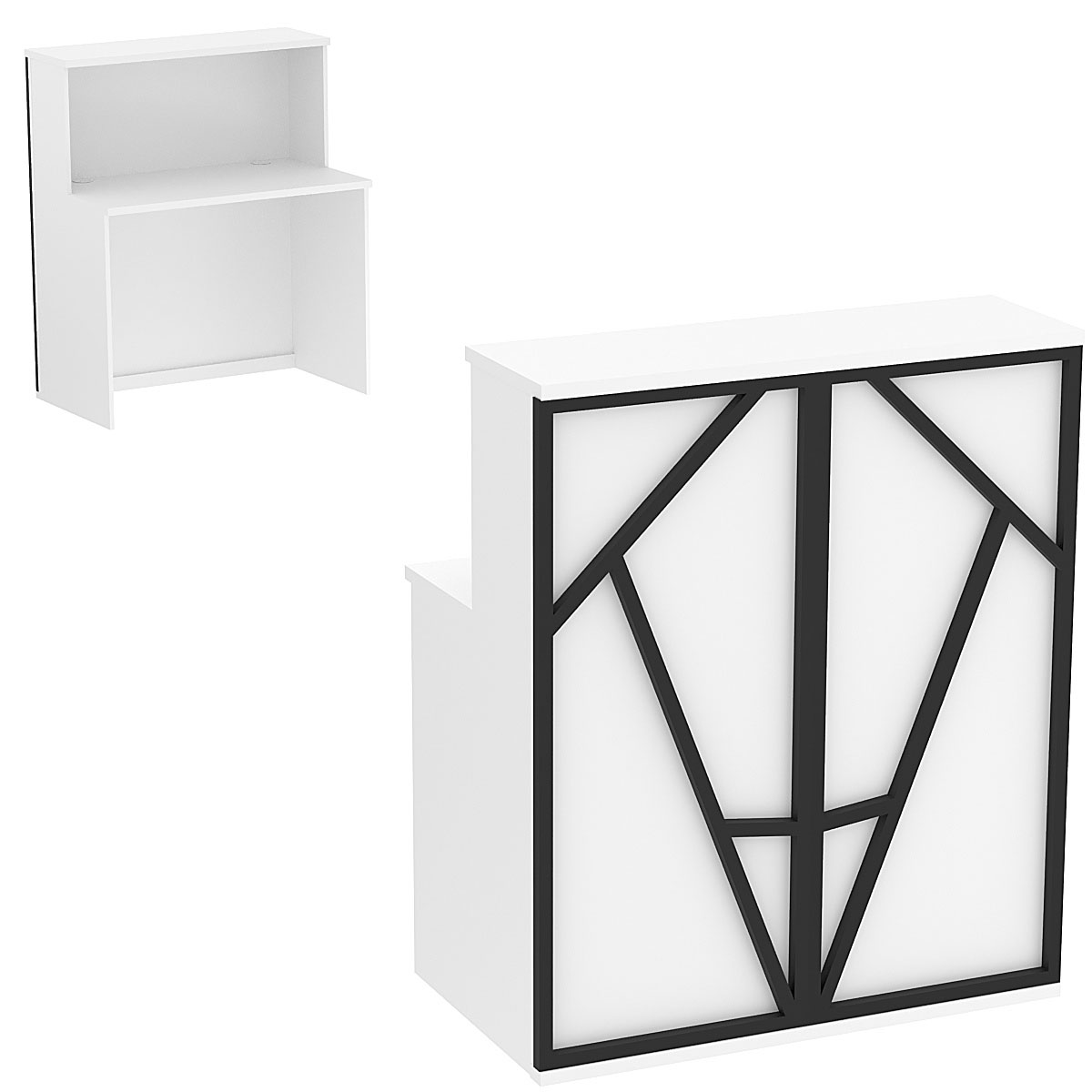 Ресепшен серии ЛОФТ - АЛЬФА №1 (декор №2) Белый