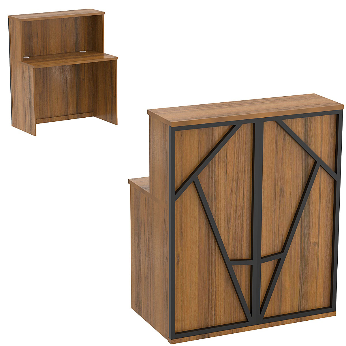 Ресепшен серии ЛОФТ - АЛЬФА №1 (декор №2) Орех