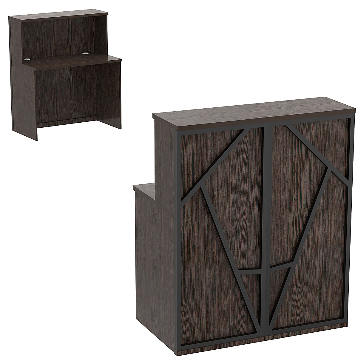 Ресепшен серии ЛОФТ - АЛЬФА №1 (декор №2) Дуб Венге