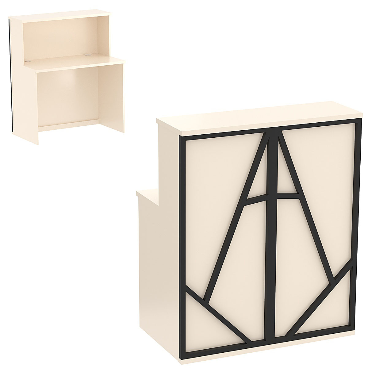 Ресепшен серии ЛОФТ - АЛЬФА №1 (декор №3) Крем Вайс