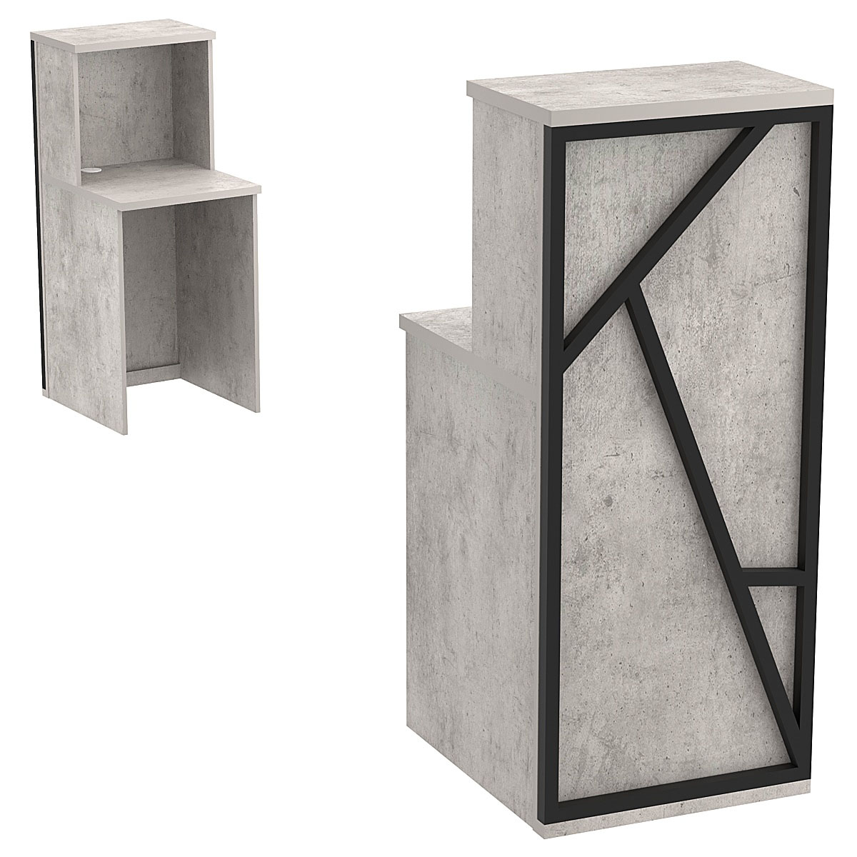 Ресепшен серии ЛОФТ - АЛЬФА №2 (декор №2) Бетон Чикаго светло-серый F186 ST9