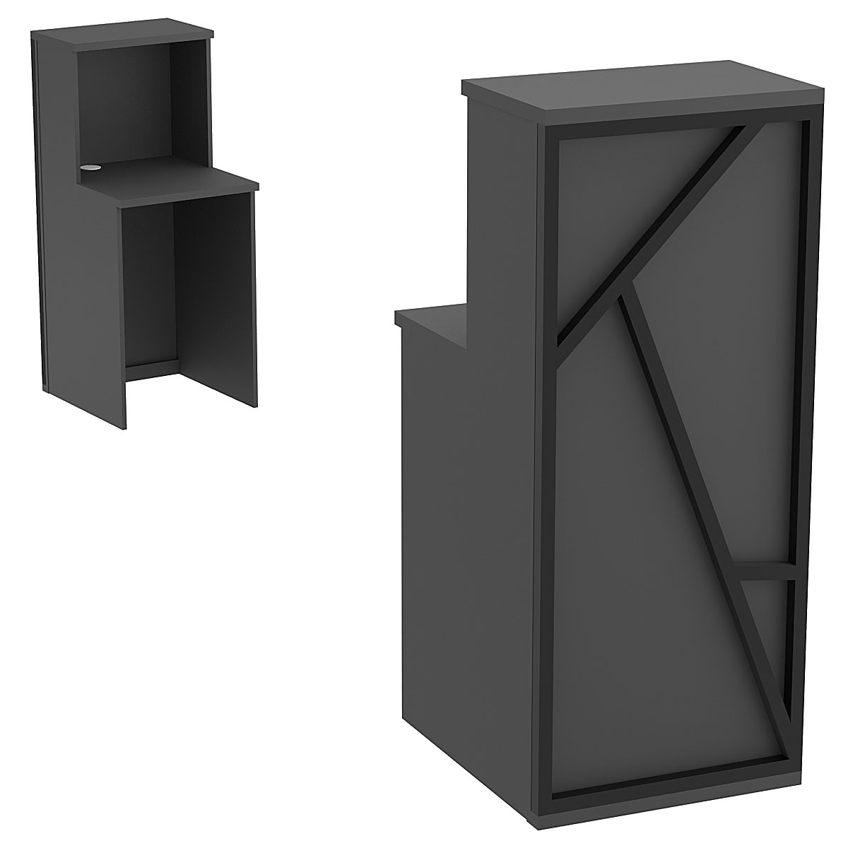 Ресепшен серии ЛОФТ - АЛЬФА №2 (декор №2) Черный