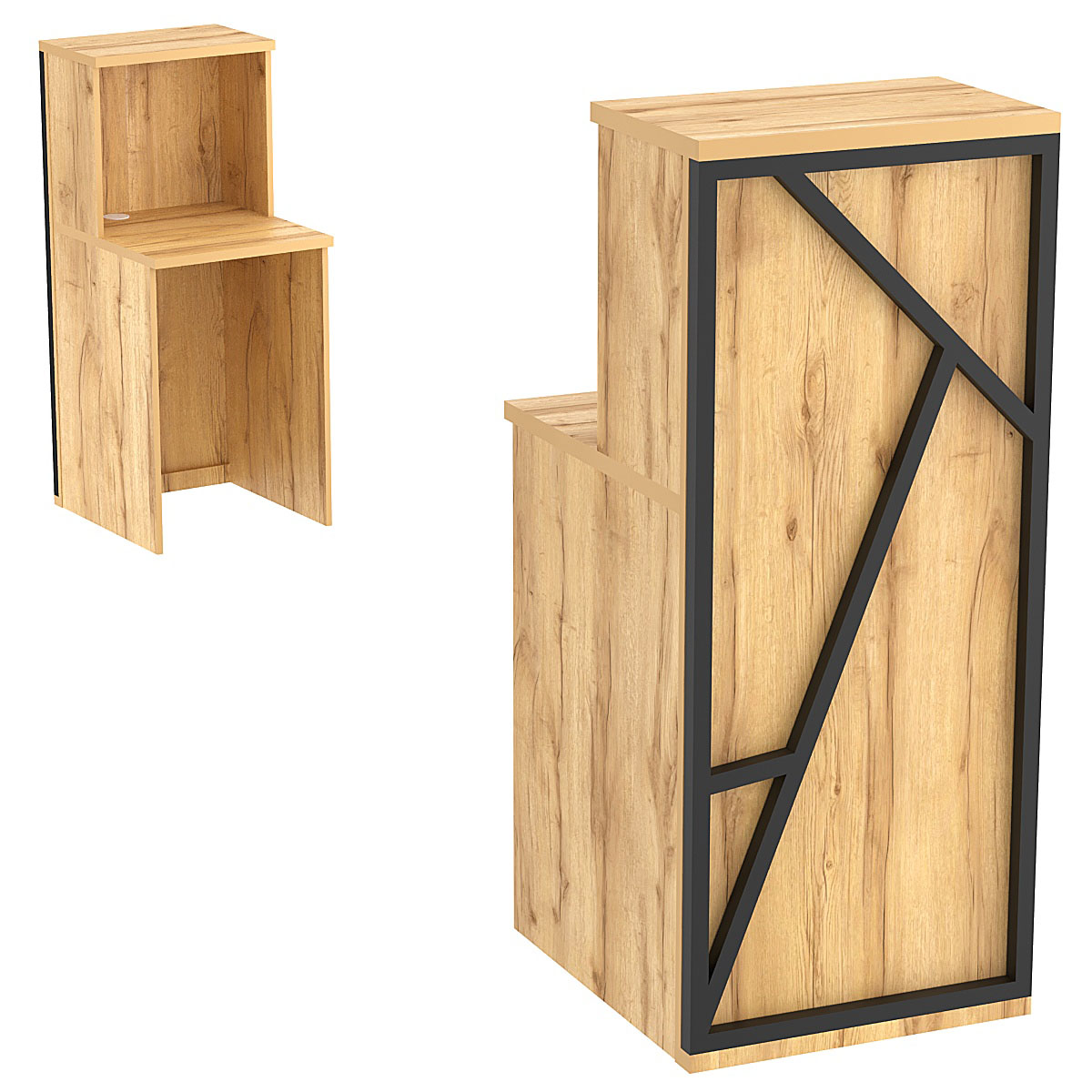 Ресепшен серии ЛОФТ - АЛЬФА №2 (декор №3) Дуб Золотистый