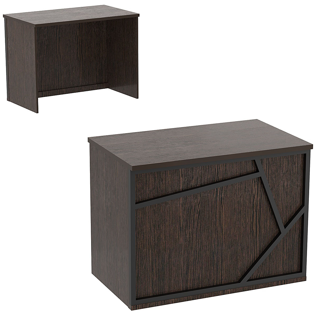 Ресепшен - стол серии ЛОФТ - АЛЬФА №1 (декор №1) Дуб Венге