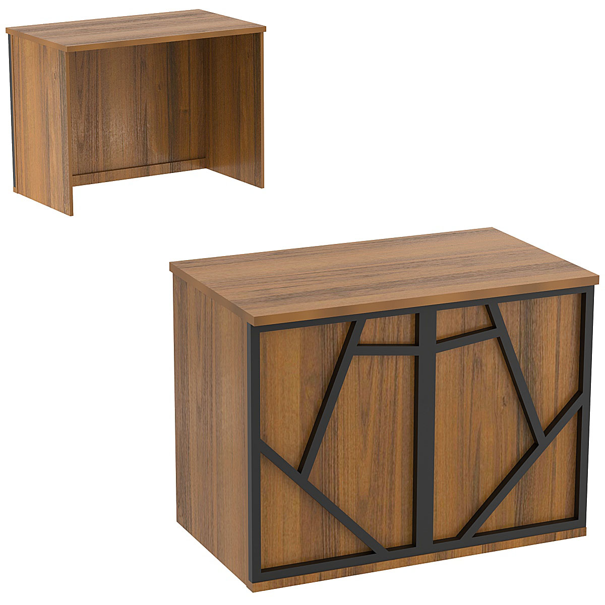 Ресепшен - стол серии ЛОФТ - АЛЬФА №1 (декор №2) Орех