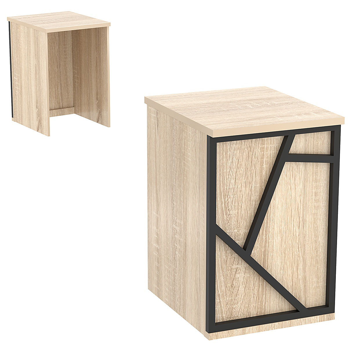 Ресепшен - стол серии ЛОФТ - АЛЬФА №2 (декор №2) Дуб сонома