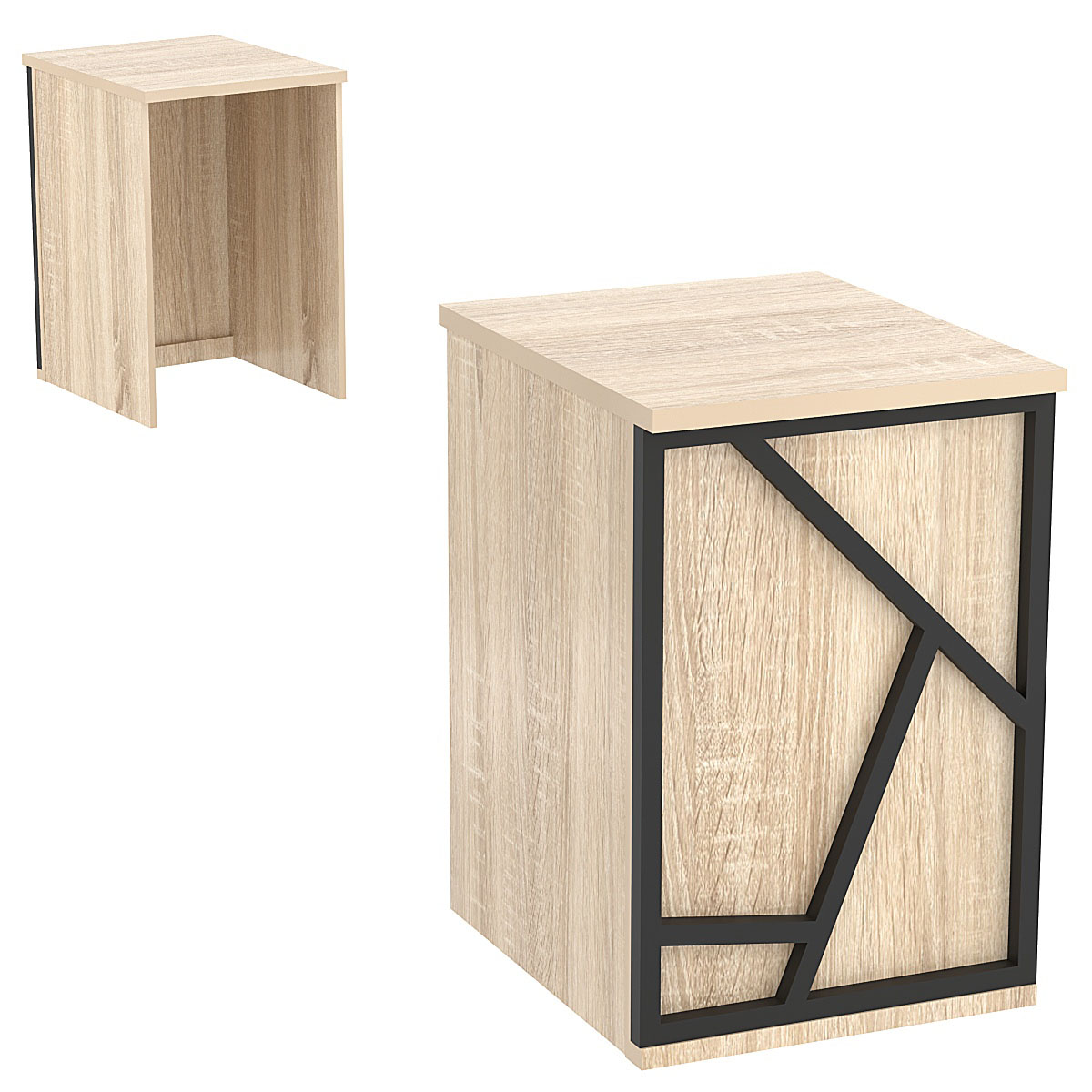 Ресепшен - стол серии ЛОФТ - АЛЬФА №2 (декор №3) Дуб сонома