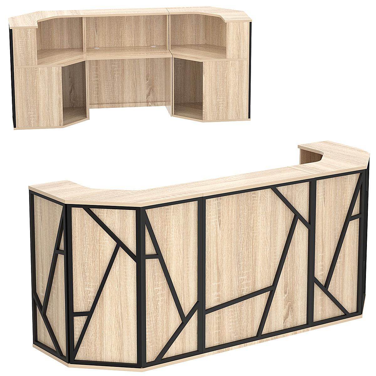 Ресепшен серии ЛОФТ - АЛЬФА КОМБО №4 Дуб сонома