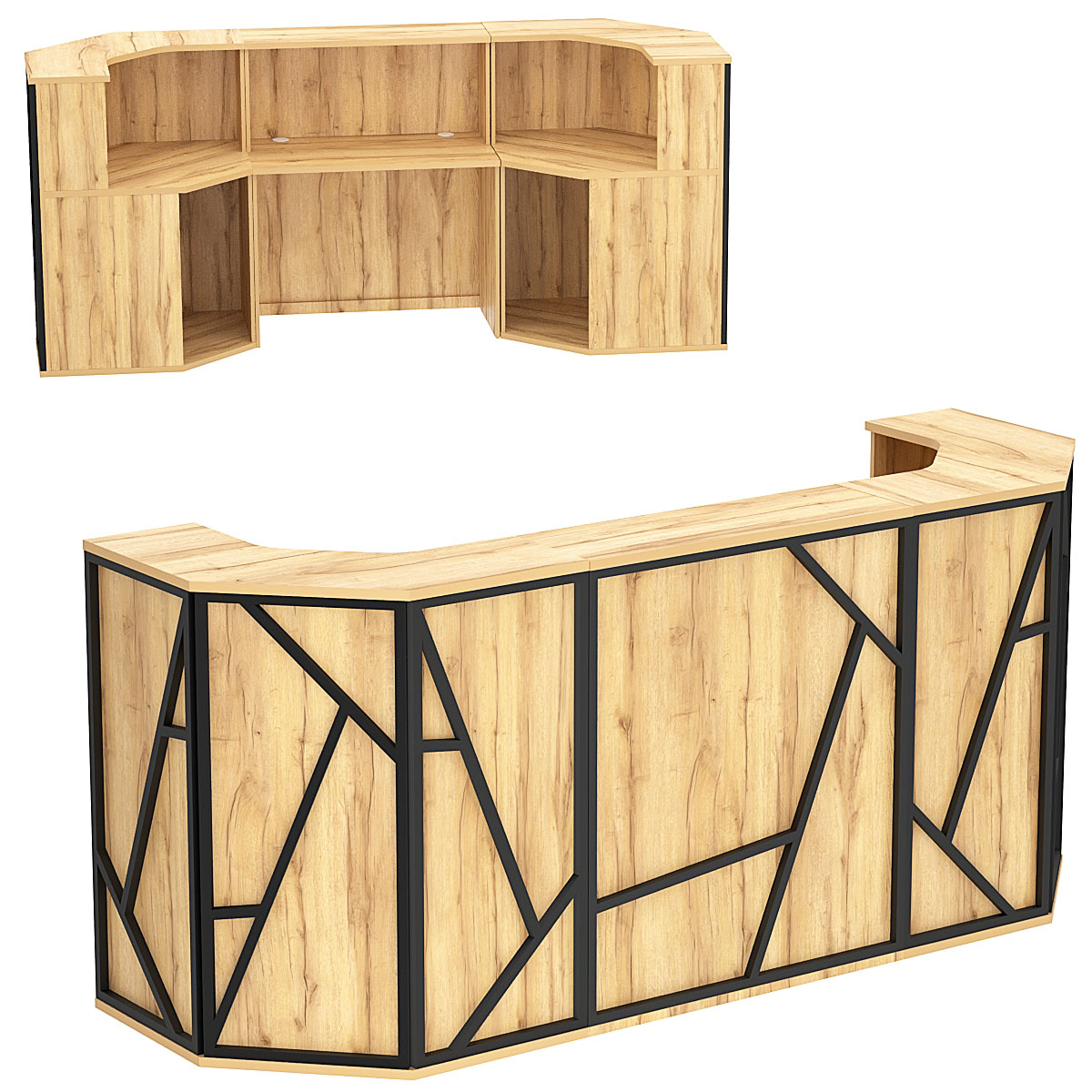 Ресепшен серии ЛОФТ - АЛЬФА КОМБО №4 Дуб Золотистый