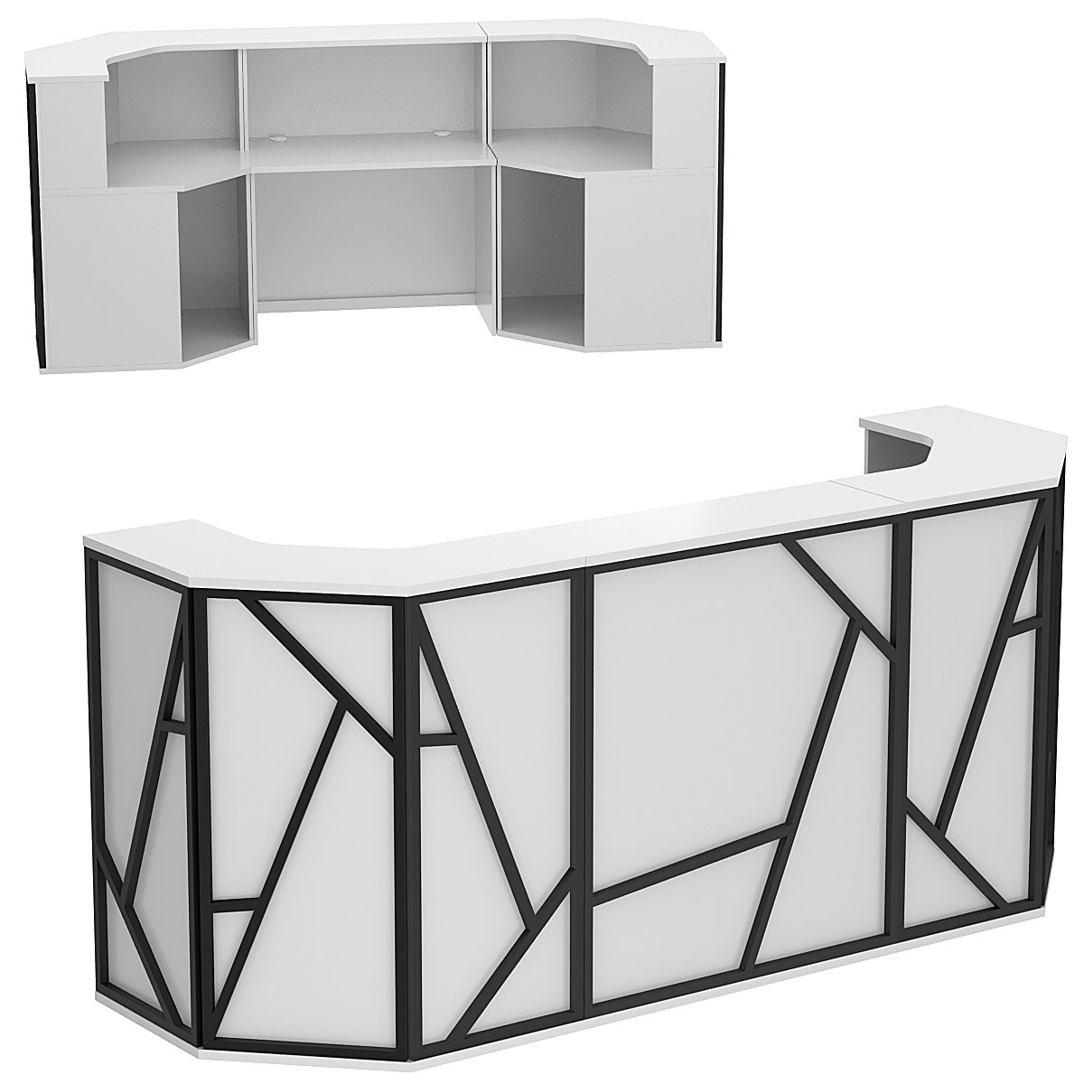 Ресепшен серии ЛОФТ - АЛЬФА КОМБО №4 Серый