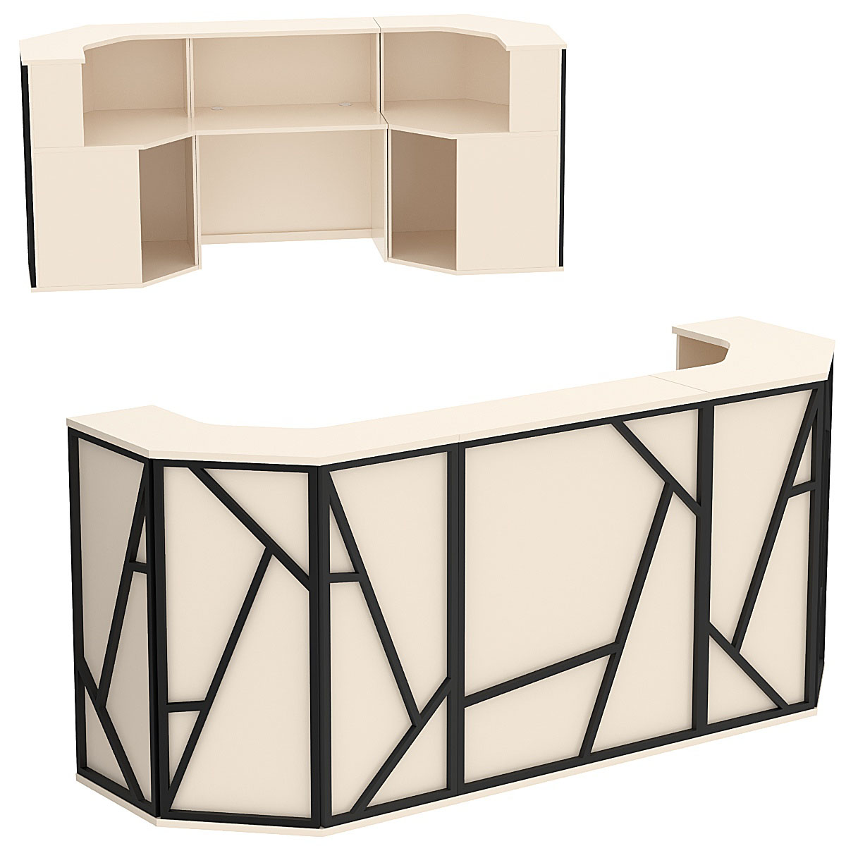 Ресепшен серии ЛОФТ - АЛЬФА КОМБО №4 Крем Вайс