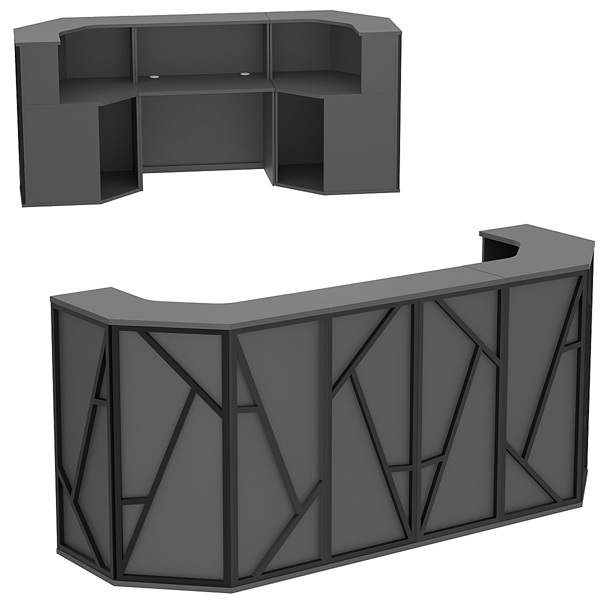 Ресепшен серии ЛОФТ - АЛЬФА КОМБО №5 Антрацит