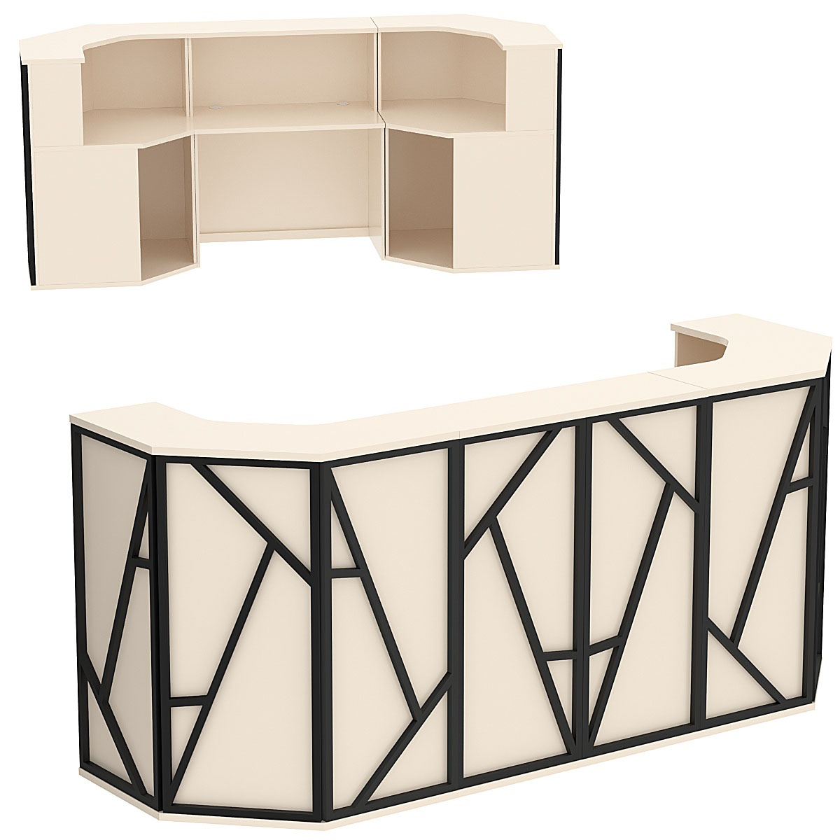 Ресепшен серии ЛОФТ - АЛЬФА КОМБО №5 Крем Вайс