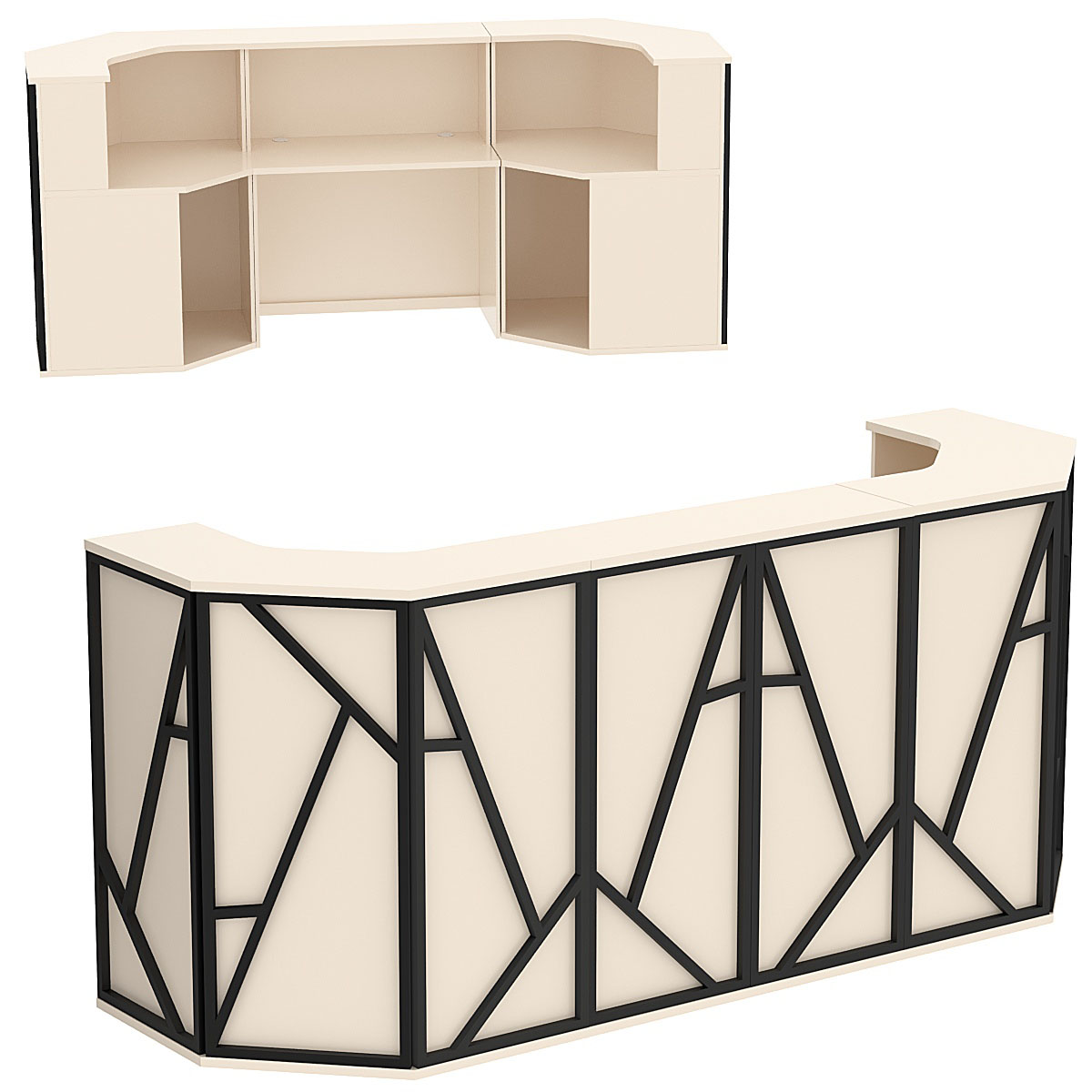 Ресепшен серии ЛОФТ - АЛЬФА КОМБО №6 Крем Вайс