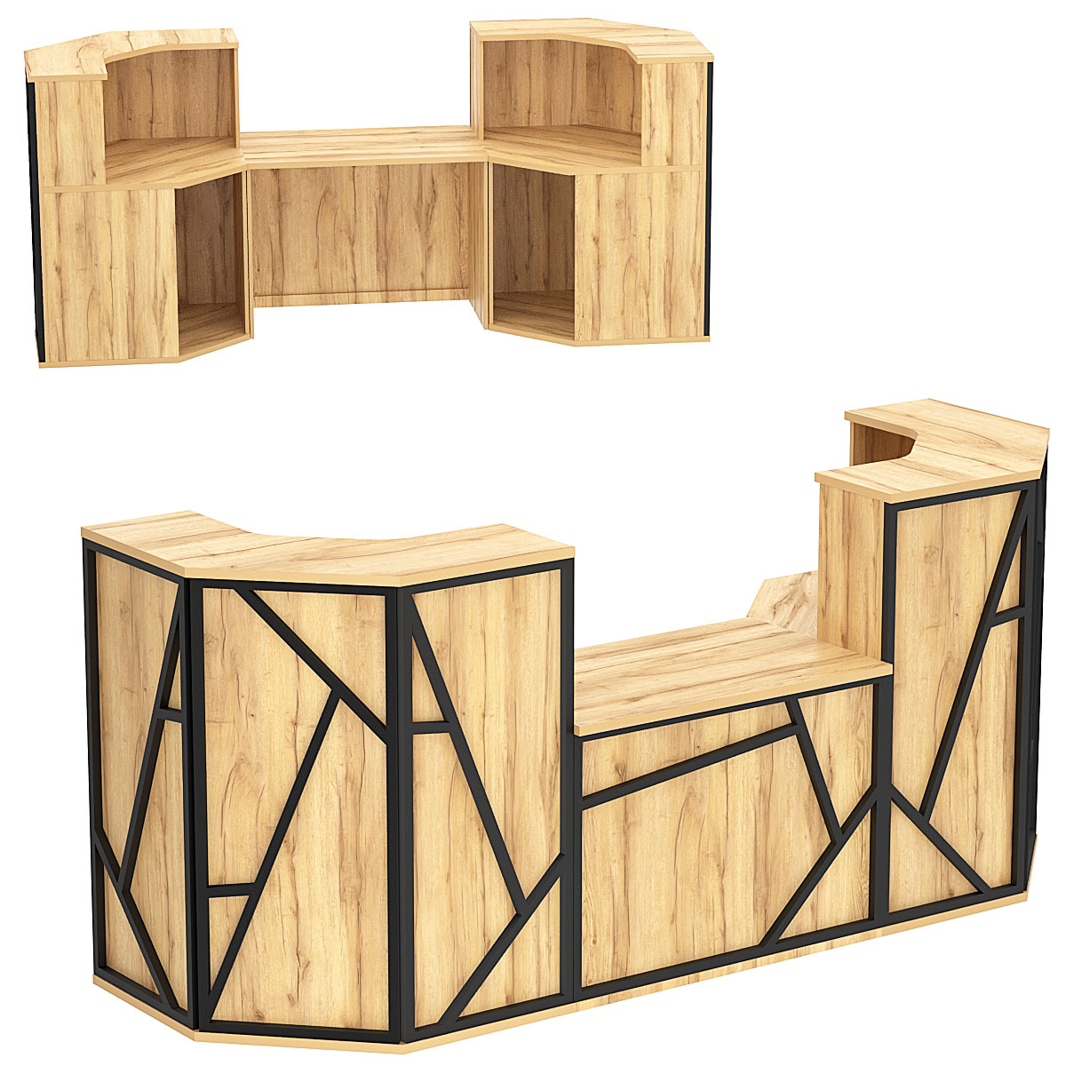 Ресепшен серии ЛОФТ - АЛЬФА КОМБО №7 Дуб Золотистый