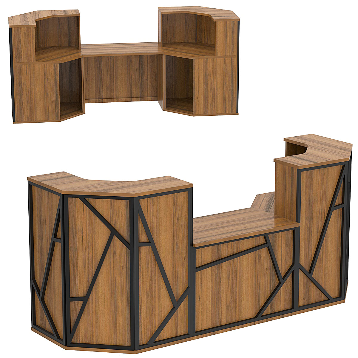 Ресепшен серии ЛОФТ - АЛЬФА КОМБО №7 Орех