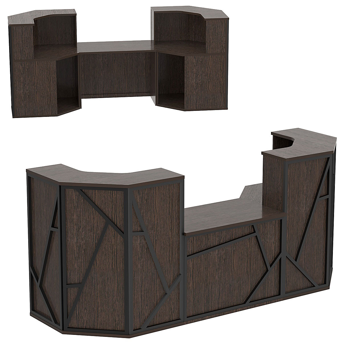 Ресепшен серии ЛОФТ - АЛЬФА КОМБО №7 Дуб Венге