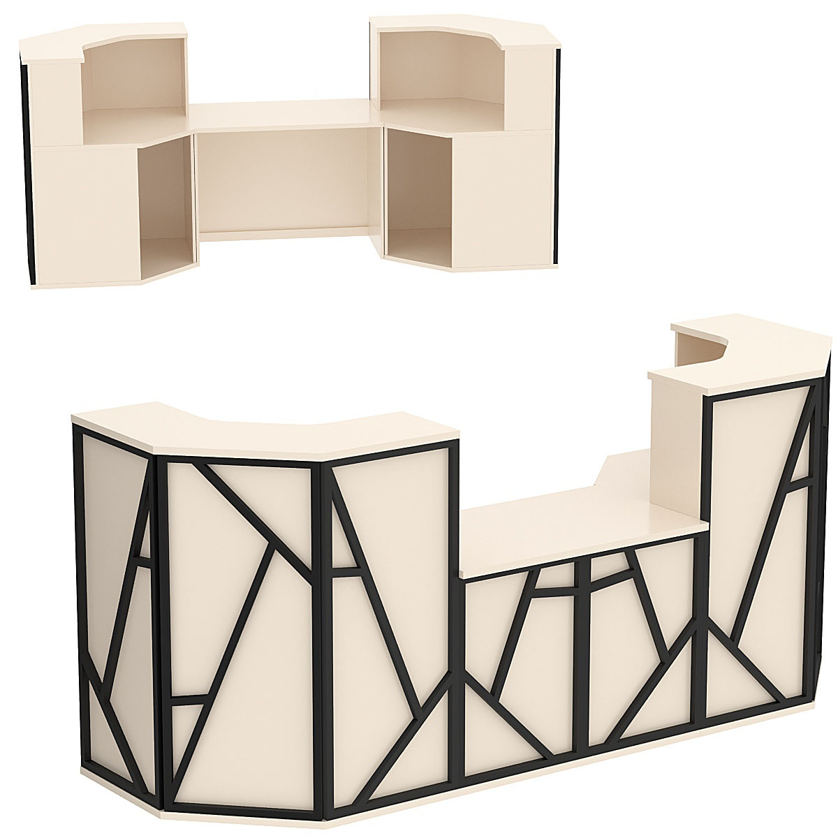 Ресепшен серии ЛОФТ - АЛЬФА КОМБО №8 Крем Вайс