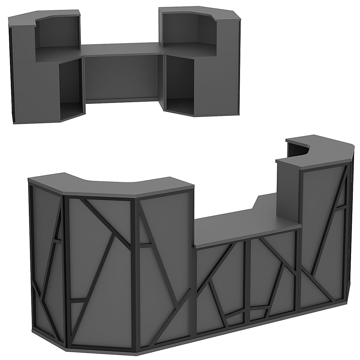 Ресепшен серии ЛОФТ - АЛЬФА КОМБО №9 Антрацит