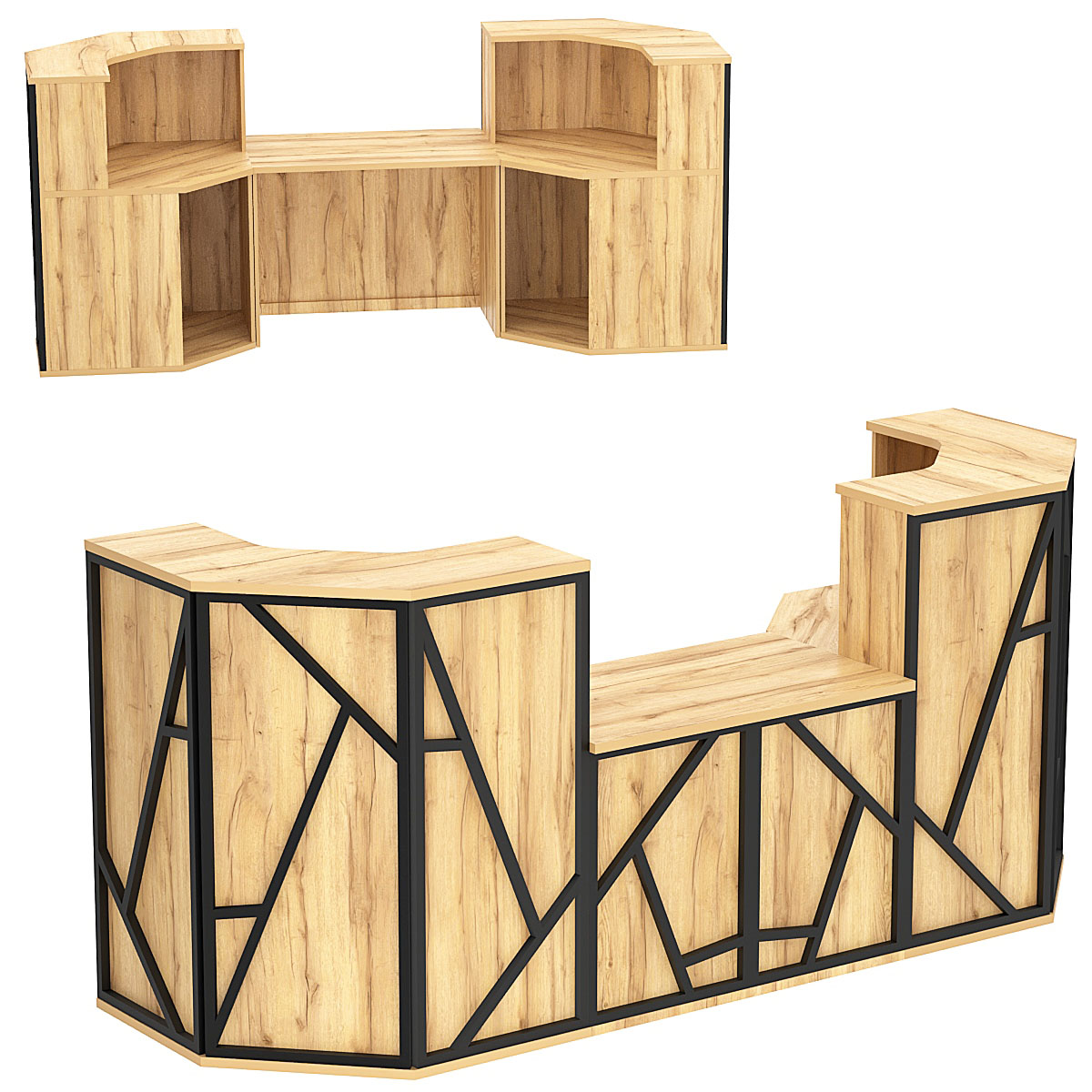 Ресепшен серии ЛОФТ - АЛЬФА КОМБО №9 Дуб Золотистый