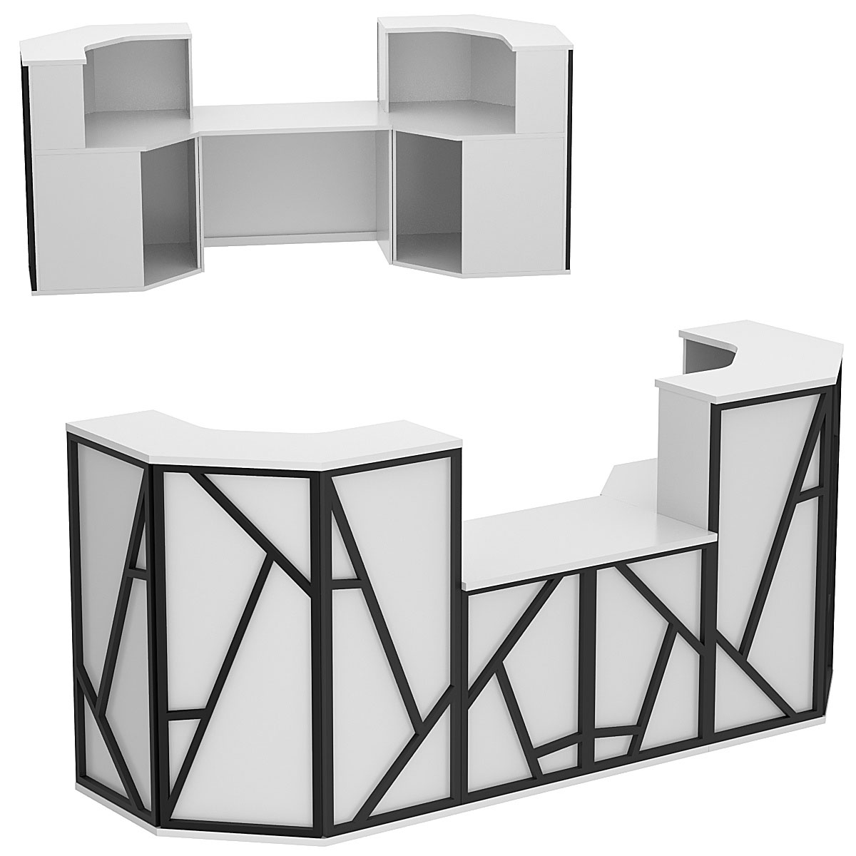 Ресепшен серии ЛОФТ - АЛЬФА КОМБО №9 Серый