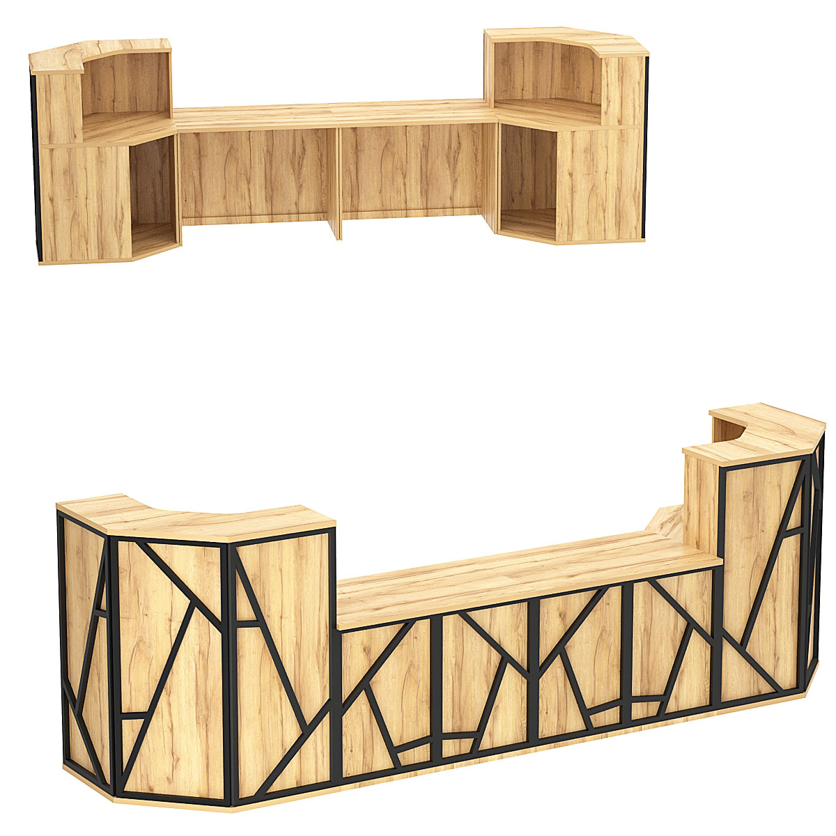 Ресепшен серии ЛОФТ - АЛЬФА КОМБО №12 Дуб Золотистый