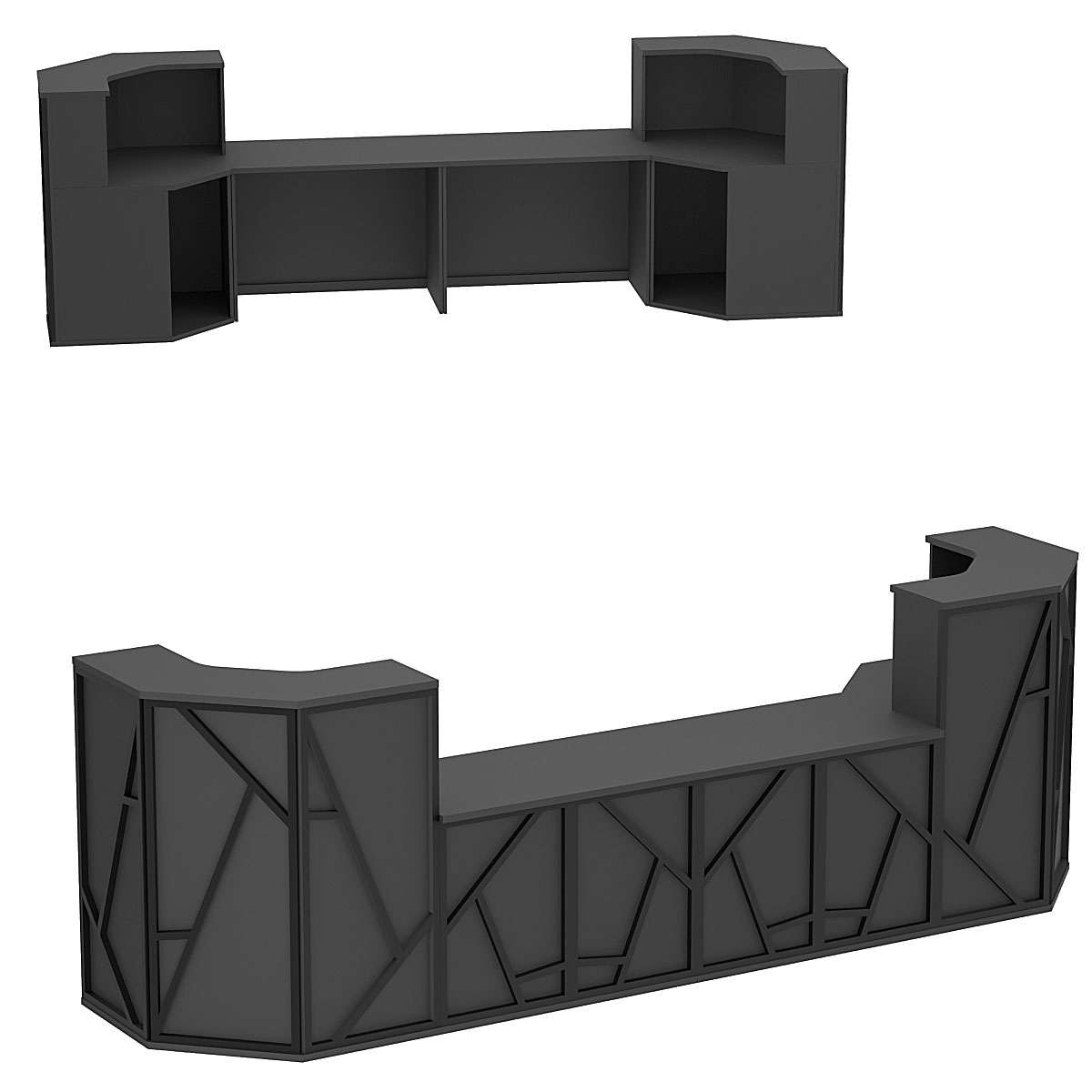 Ресепшен серии ЛОФТ - АЛЬФА КОМБО №12 Черный