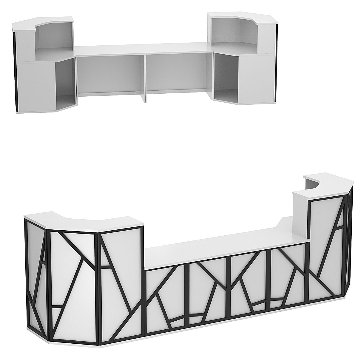 Ресепшен серии ЛОФТ - АЛЬФА КОМБО №12 Серый