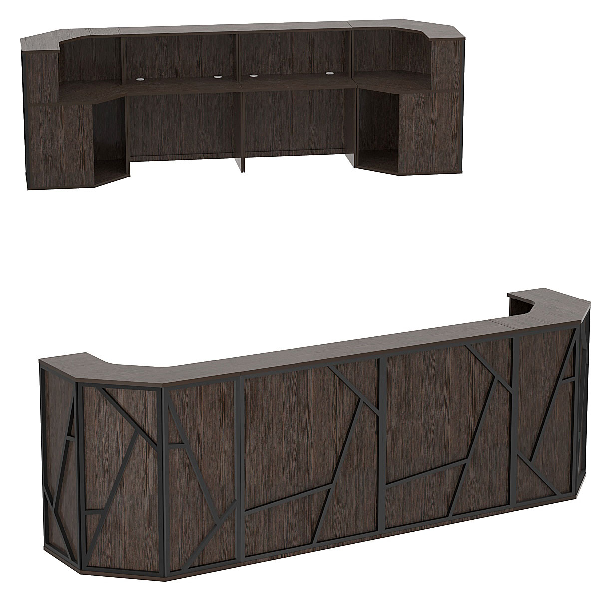 Ресепшен серии ЛОФТ - АЛЬФА КОМБО №13 Дуб Венге