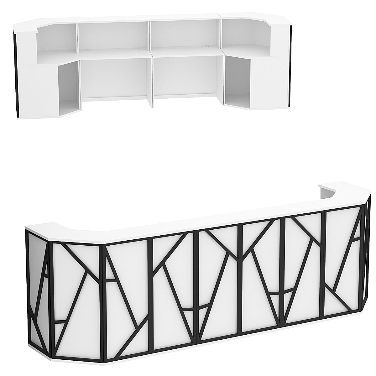 Ресепшен серии ЛОФТ - АЛЬФА КОМБО №14 Белый