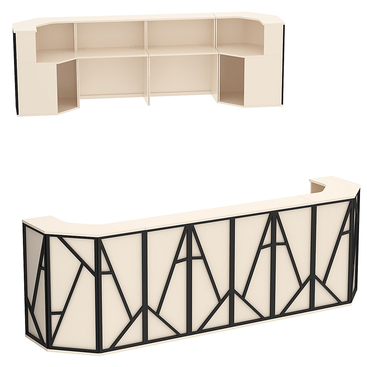 Ресепшен серии ЛОФТ - АЛЬФА КОМБО №15 Крем Вайс