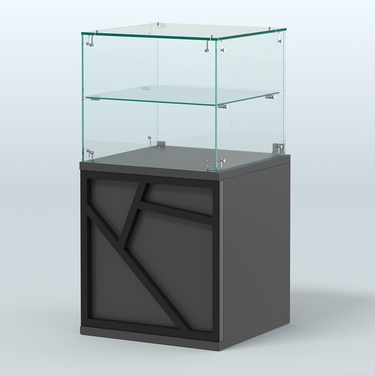 Прилавок с низким накопителем серии ЛОФТ - АЛЬФА №41 Черный