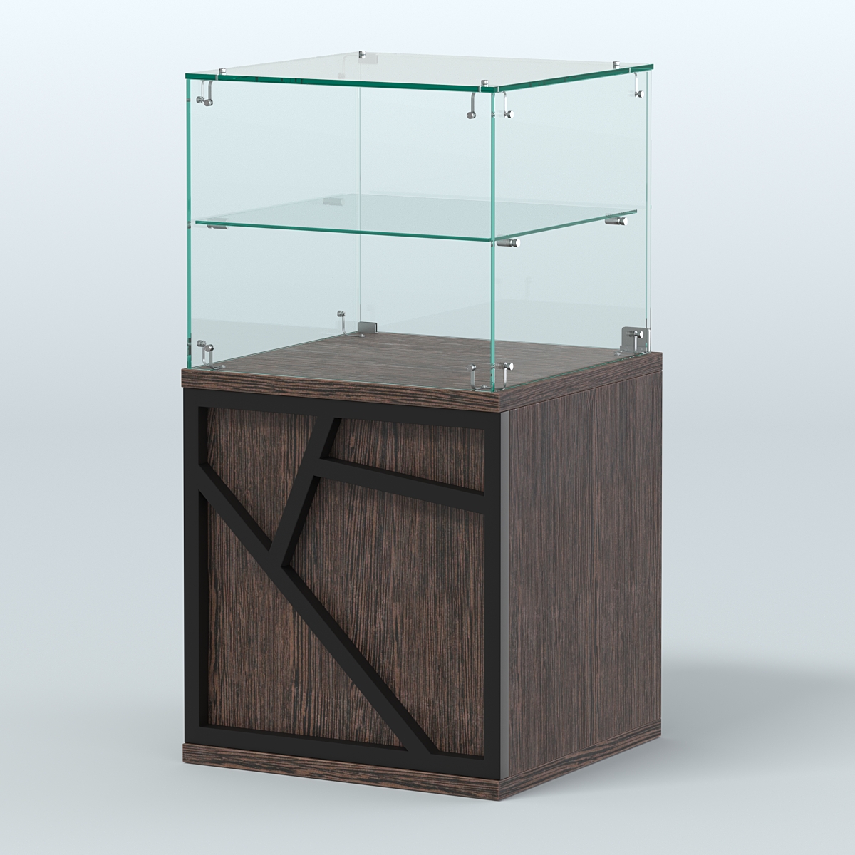 Прилавок с низким накопителем серии ЛОФТ - АЛЬФА №41 Дуб Венге