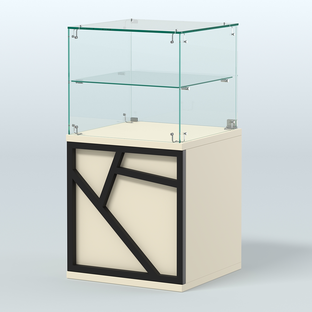 Прилавок с низким накопителем серии ЛОФТ - АЛЬФА №41 Крем Вайс