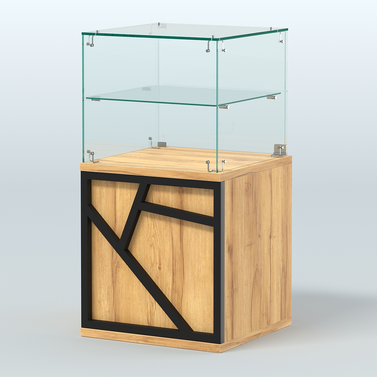 Прилавок с низким накопителем серии ЛОФТ - АЛЬФА №41 Дуб Золотистый