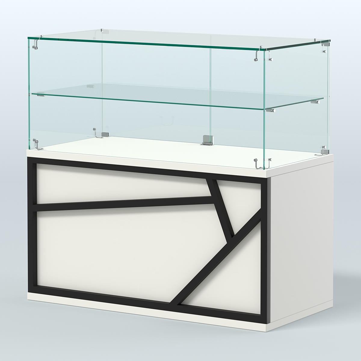Торговый прилавок низкий серии ЛОФТ - АЛЬФА №31 Белый