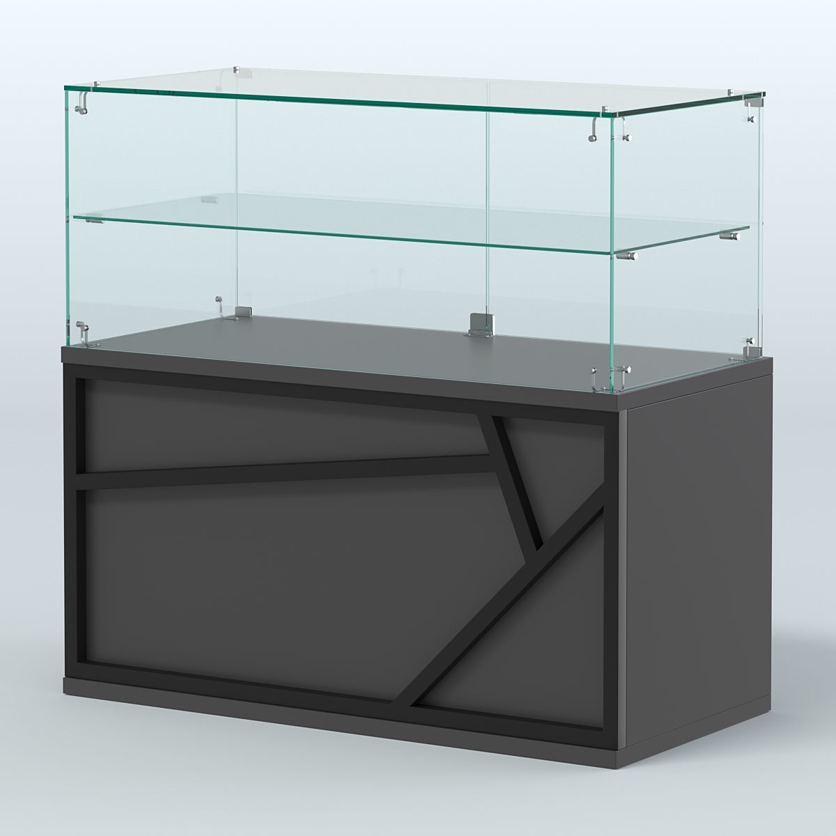Торговый прилавок низкий серии ЛОФТ - АЛЬФА №31 Черный