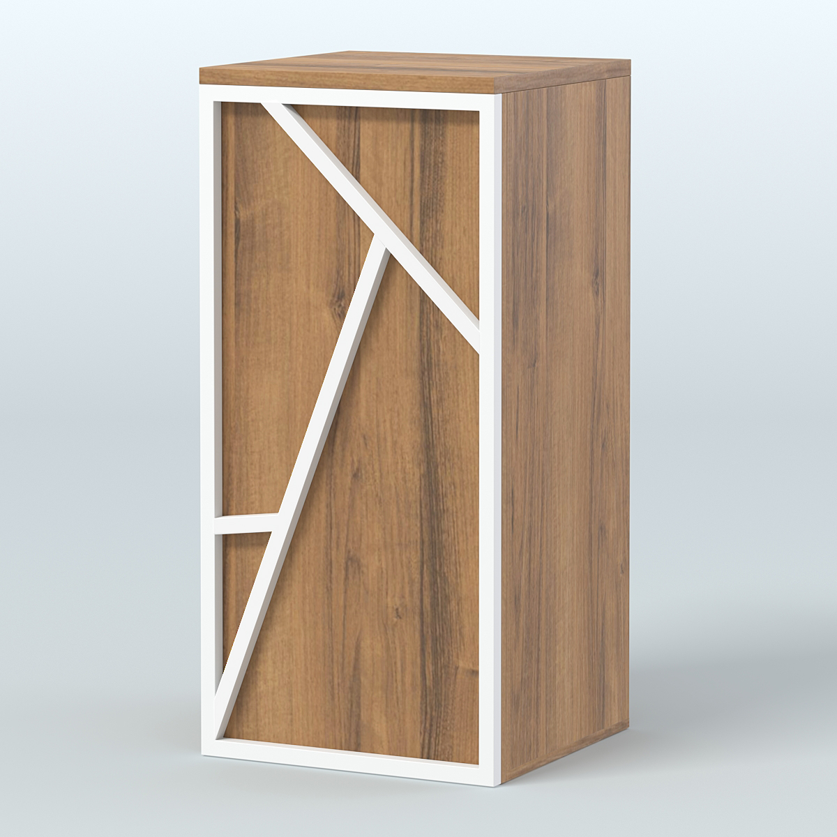 Торговый стол-прилавок для выдачи товара серии ЛОФТ - АЛЬФА  №21 Орех + Белый